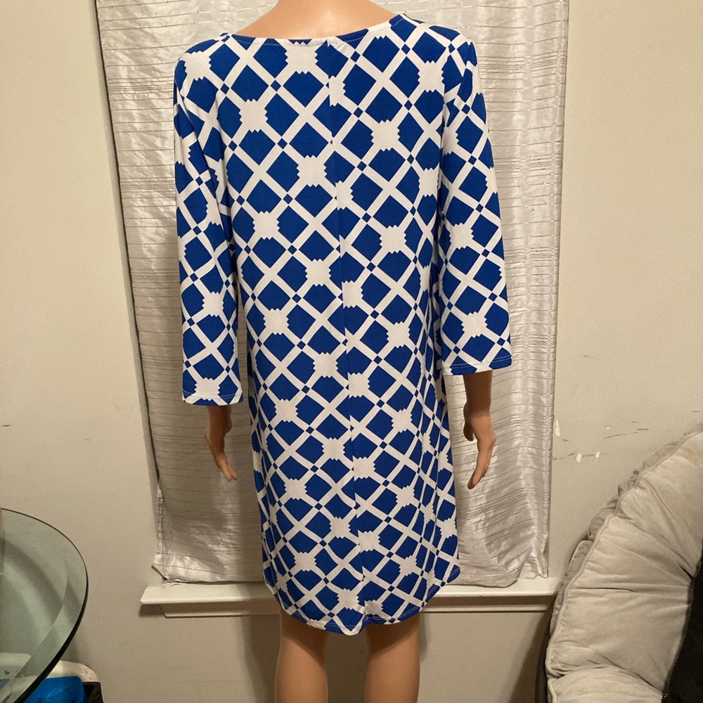 LA ROPAS • BLUE AND WHITE • DRESS • SIZE SMALL - Picture 3 of 5